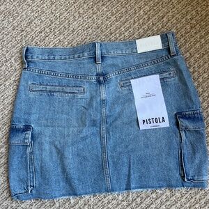 Pistola Denim Cargo Skirt